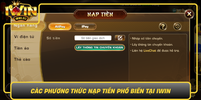 Cac Phuong Thuc Nap Tien Pho Bien Tai Iwin8