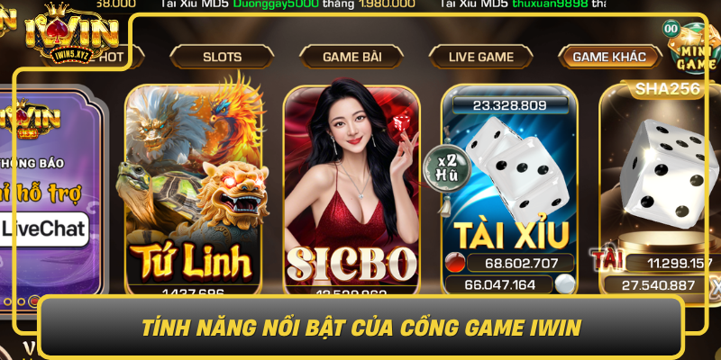 Tinh Nang Noi Bat Cua Cong Game Iwin